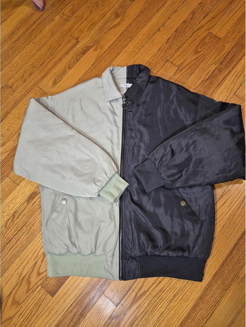 Adika Green And Black Bomber Jacket XL, Outdoor,Comfy, Over Sized,Classic
